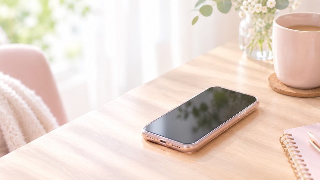 問い合わせるためのスマホのイメージ